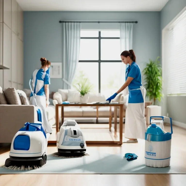 Técnico de limpieza profunda revisando cocina con equipo especializado HogarHubClean